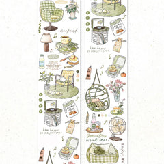 Cozy Café Life – Korean Aesthetic Washi Tape Roll