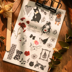 Ethereal Muse Rub-On Stickers Set