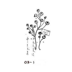 Vintage Floral Wooden Stamps