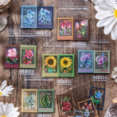 Vintage Botanical Postage Sticker Collection
