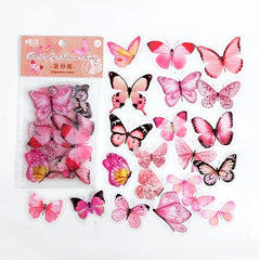 40 Pcs PET Butterfly Stickers