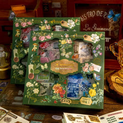 Vintage Garden 100-Piece PET Sticker Set