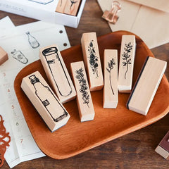 Herbarium Botanical Wooden Stamp Set