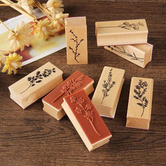 Botanical Vintage Wooden Stamps