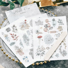 Flowers Rub On Stickers