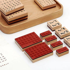 Calendar Wooden Stamps