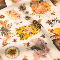 Golden Honey Rub-On Stickers Set
