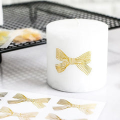 Golden Big Bow Stickers