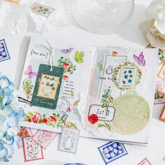 Vintage Floral Stamp Sticker Pack