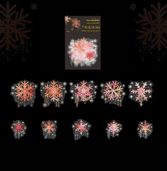 Holographic Snowflake PET Sticker Pack