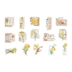 Vintage Botanical Sticker Pack - 30 Pcs Retro Flower Adhesive Stickers