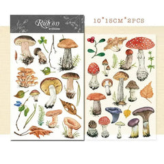 Vintage Nature Rub-On Transfer Stickers