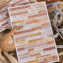 Vintage Quote Sticker Set - 4 Sheets per Pack