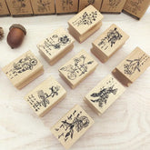 Vintage Floral Wooden Stamps