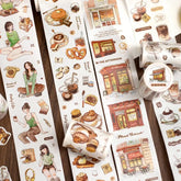 Afternoon Café Die-Cut Roll Stickers