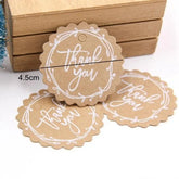 50PCS Kraft Paper Thank You Tags