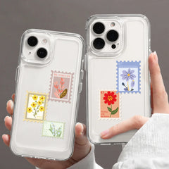 Botanical Postage Stamp Sticker Roll