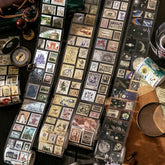 Vintage Postage Stamp Die-Cut Washi Tape