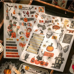 Haunted Charm Halloween Rub-On Stickers