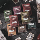 Little Postman Vintage Stamp Stickers