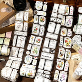 Vintage Botanical Die-Cut Washi Sticker Roll