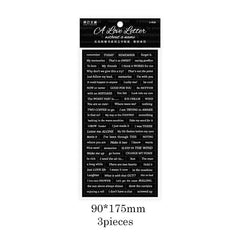 3 Sheet Pack of Adhesive Quotes