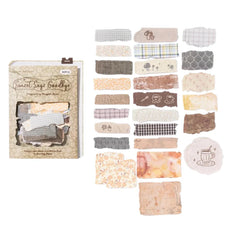 Candy Poetry Fragmented Fabric Scrapbooking Stickers