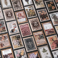 Little Postman Vintage Stamp Stickers