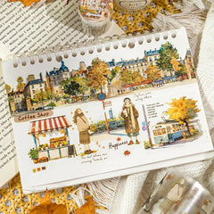 Autumn Streets, Cafés & City Views PET Washi Tape