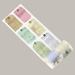 Vintage Botanical Die-Cut Washi Sticker Roll