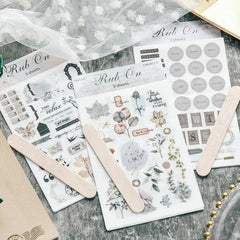 Flowers Rub On Stickers