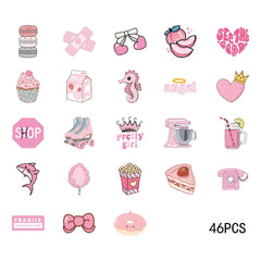 Aesthetic Pink Paper Stickers