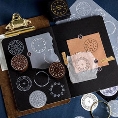 Lunar & Clock Wooden Stamps