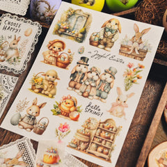Vintage Easter Rub-On Stickers