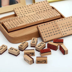 Calendar Wooden Stamps