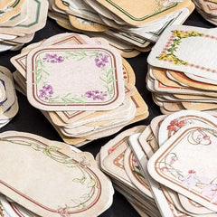 Vintage Floral Label Stickers