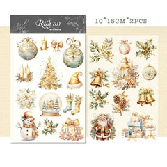 Elegant Holiday Rub-On Transfer Stickers