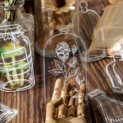 20Pcs Bottle PET Transparent Stickers