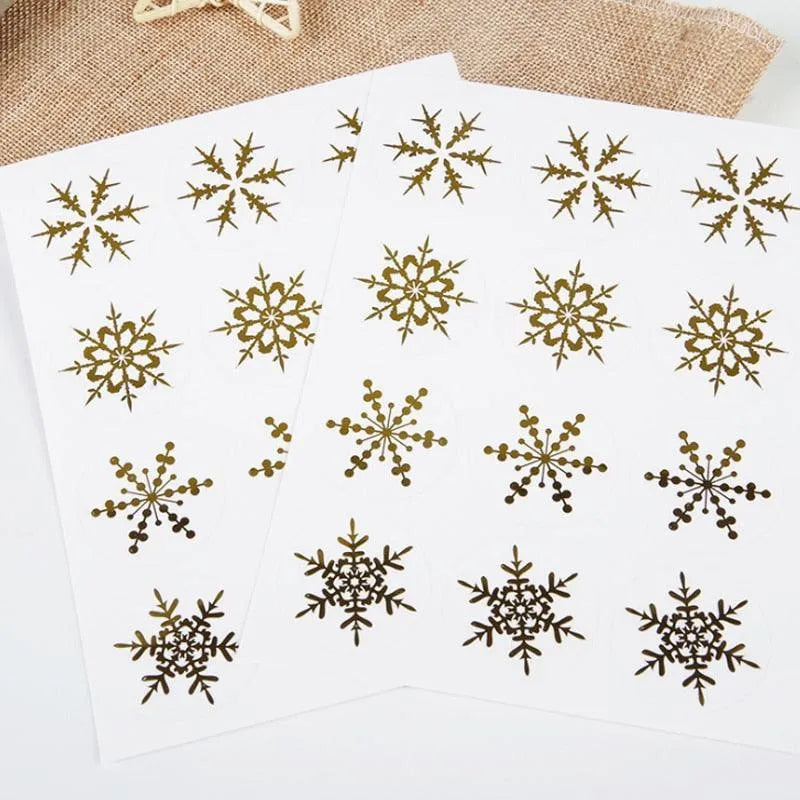 Christmas Day Snowflake Stickers