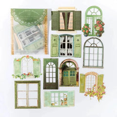 Vintage 3D Window Sticker Collection