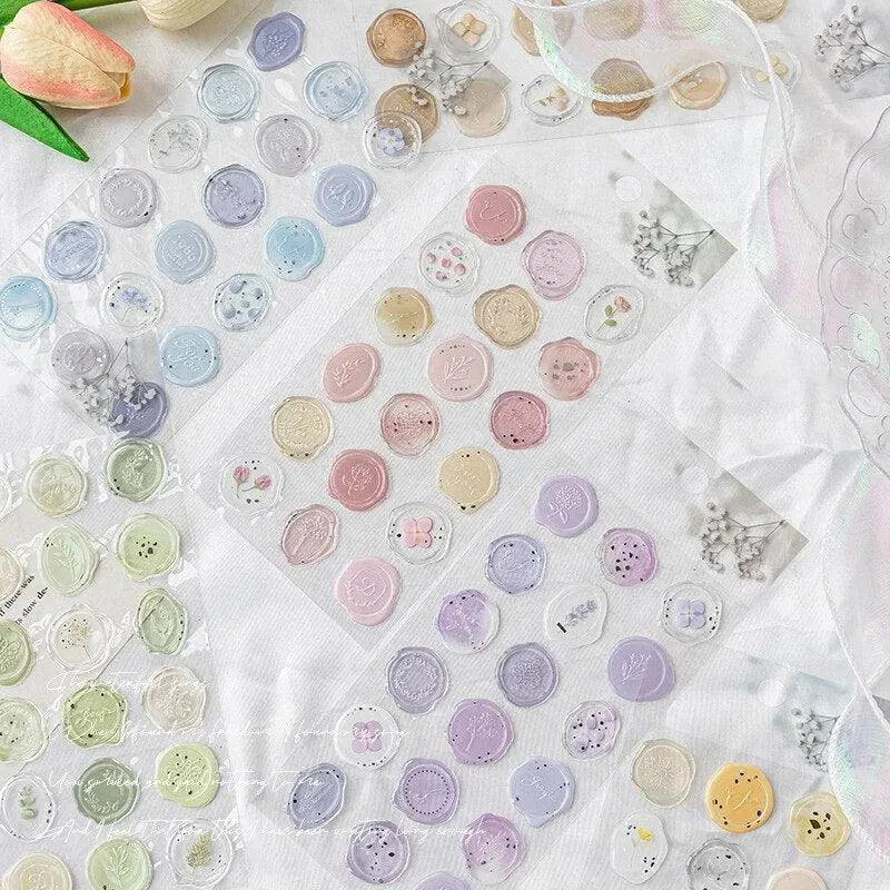 Aesthetic Wax Seal Sticker Set