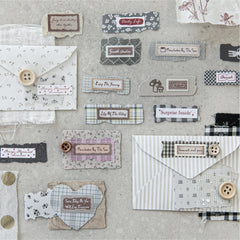 Candy Poetry Fragmented Fabric Scrapbooking Stickers
