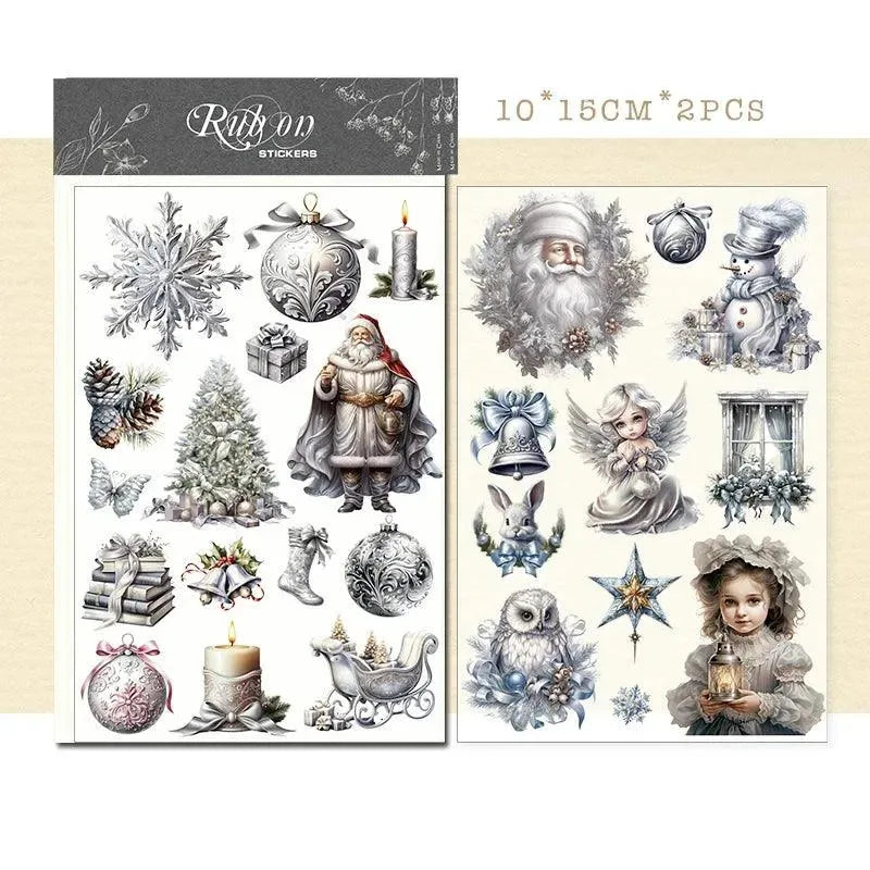 Elegant Holiday Rub-On Transfer Stickers