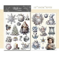 Elegant Holiday Rub-On Transfer Stickers