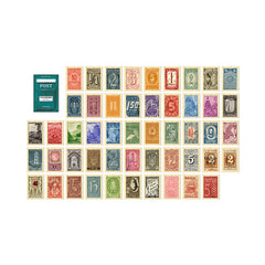 Little Postman Vintage Stamp Stickers
