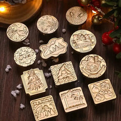 Merry Christmas Wax Seal Heads