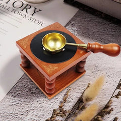 Vintage Wooden Wax Seal Furnace