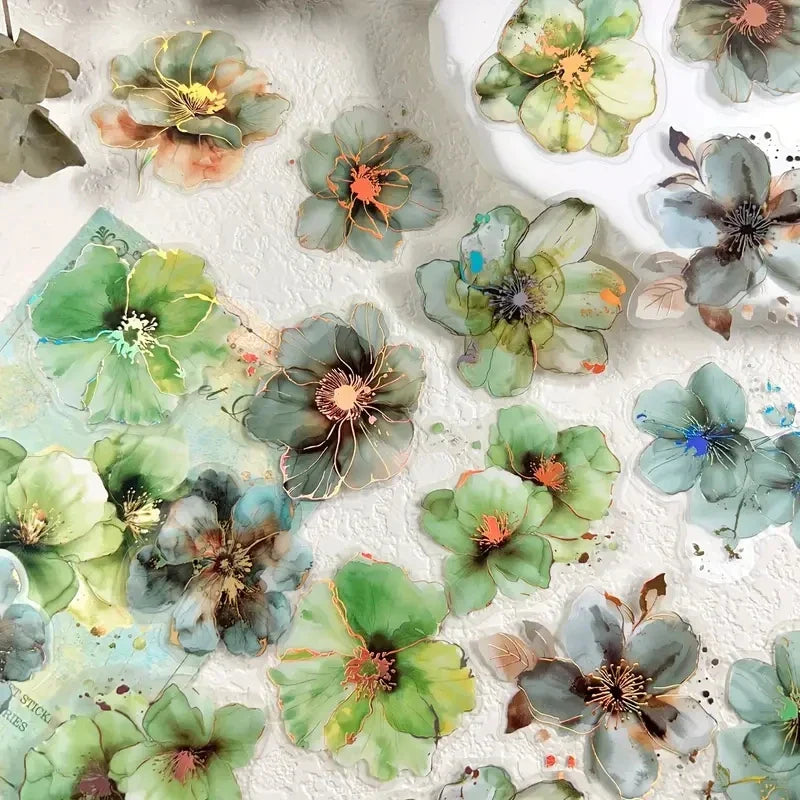 Blooming Fantasy PET Flower Sticker Pack