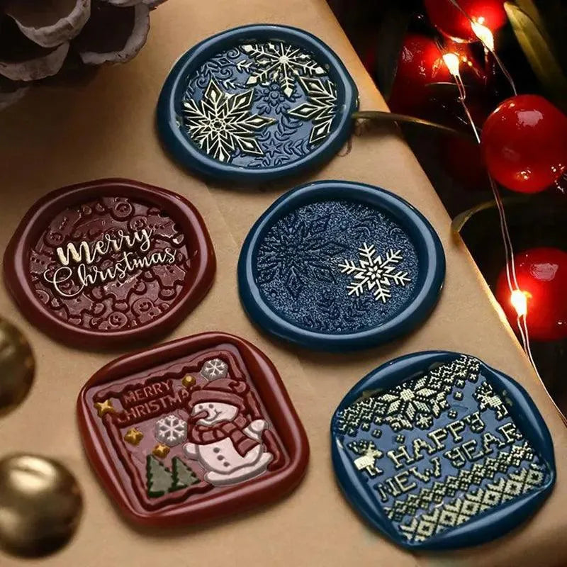Merry Christmas Wax Seal Heads