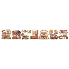 Autumn Streets, Cafés & City Views PET Washi Tape